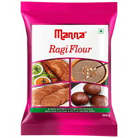 Manna Ragi Flour/Ragi Hittu, 500 g Pouch - GROFOO