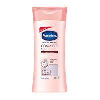 Vaseline Healthy Bright Complete 10 Anti-Ageing Body Lotion - 10 In 1 Skin Benefits + Vaseline Jelly, AHA, Non-Greasy, 100 ml - GROFOO