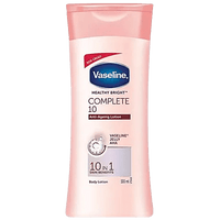 Vaseline Healthy Bright Complete 10 Anti-Ageing Body Lotion - 10 In 1 Skin Benefits + Vaseline Jelly, AHA, Non-Greasy, 100 ml - GROFOO