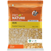 Pro Nature Organic - Roasted Chana Dal/Kadale Bele, 200 g Pouch - GROFOO