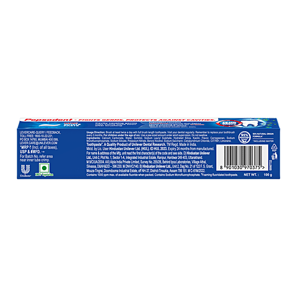 Pepsodent Germicheck+ 12h Germ Protection Toothpaste, 100 g - GROFOO