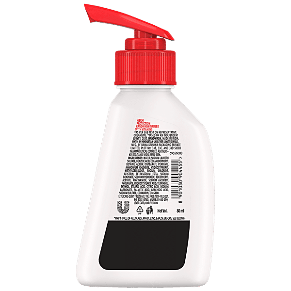 Lifebuoy Total 10+ Handwash - 99.9% Germ Protection, 80 ml Bottle - GROFOO