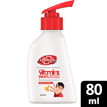 Lifebuoy Total 10+ Handwash - 99.9% Germ Protection, 80 ml Bottle - GROFOO