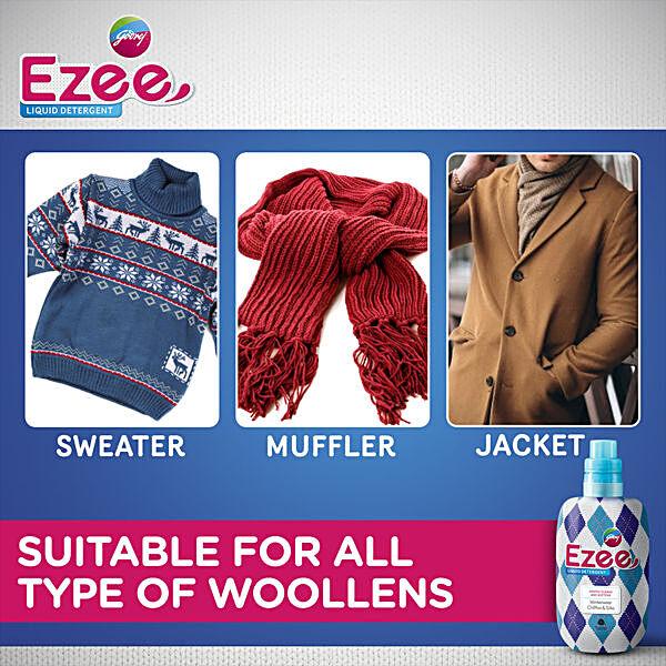 Godrej Ezee Liquid Detergent for Winter wear -  Woolmark Certified, 250 g Bottle - GROFOO