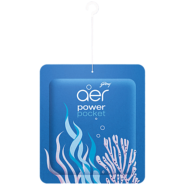 Godrej Aer Power Pocket Bathroom Fragrance - Sea Breeze, 10 g - GROFOO