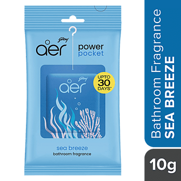 Godrej Aer Power Pocket Bathroom Fragrance - Sea Breeze, 10 g - GROFOO