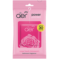 Godrej Aer Power Pocket - Long Lasting Bathroom Fragrance, Fresh Blossom, 10 g - GROFOO