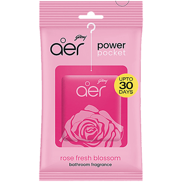 Godrej Aer Power Pocket - Long Lasting Bathroom Fragrance, Fresh Blossom, 10 g - GROFOO