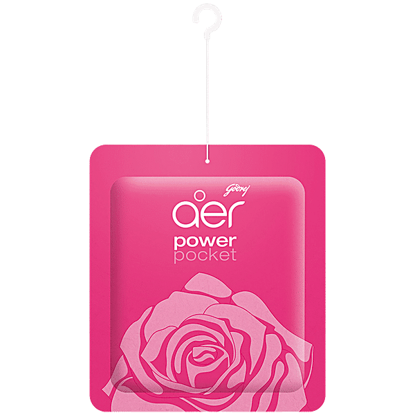 Godrej Aer Power Pocket - Long Lasting Bathroom Fragrance, Fresh Blossom, 10 g - GROFOO