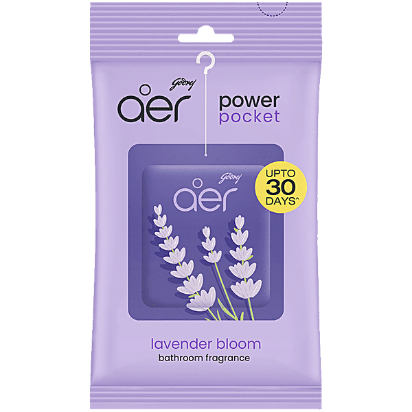 Godrej Aer Power Pocket Bathroom Fragrance - Lavender Bloom, 10 g - GROFOO