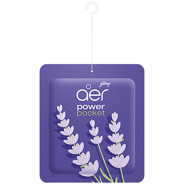 Godrej Aer Power Pocket Bathroom Fragrance - Lavender Bloom, 10 g - GROFOO