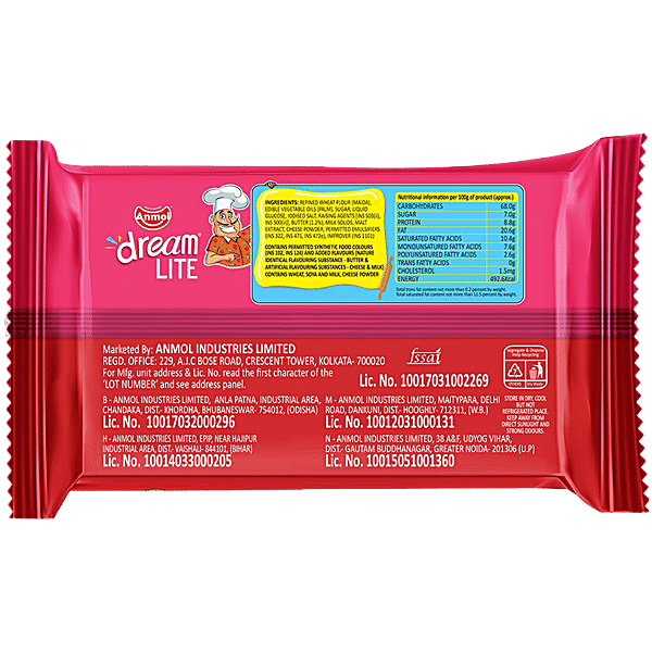 Anmol Biscuits - Dreamlite, 124 g - GROFOO