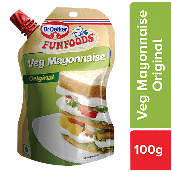 Dr. Oetker FunFoods Veg Mayonnaise - Original, 100 g - GROFOO