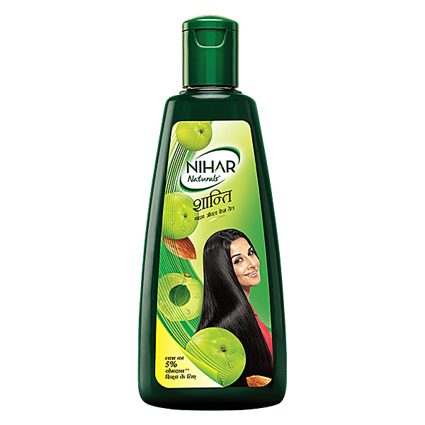 Nihar Naturals Amla & Badam Hair Oil - 3x Stronger Hair, Goodness of Almonds, 300 ml - GROFOO