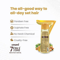 Emami 7 Oils Hair Oil - Light & Non Sticky, For Stronger Hair, 100 ml - GROFOO