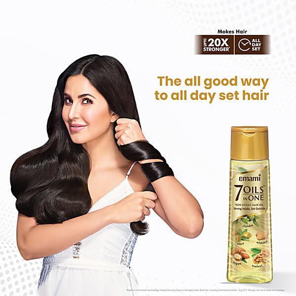 Emami 7 Oils Hair Oil - Light & Non Sticky, For Stronger Hair, 100 ml - GROFOO