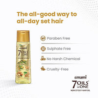 Emami 7 Oils Hair Oil - Light & Non Sticky, For Stronger Hair, 100 ml - GROFOO