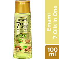 Emami 7 Oils Hair Oil - Light & Non Sticky, For Stronger Hair, 100 ml - GROFOO