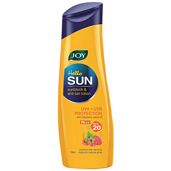 Joy Hello Sun SunBlock & Anti-Tan Lotion SPF20, 100 ml - GROFOO