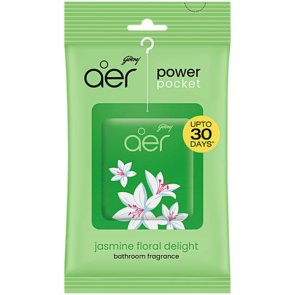 Godrej Aer Power Pocket - Long Lasting Bathroom Fragrance, Floral Delight, 10 g - GROFOO