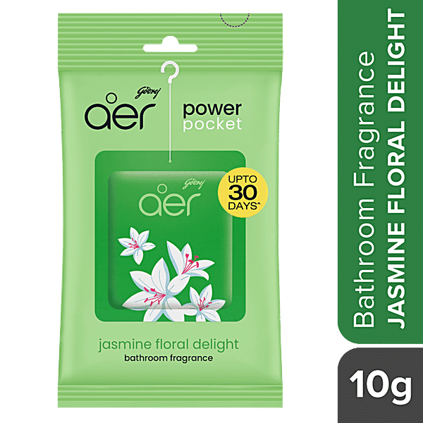 Godrej Aer Power Pocket - Long Lasting Bathroom Fragrance, Floral Delight, 10 g - GROFOO