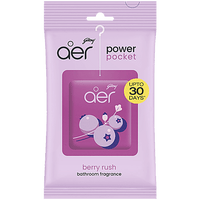 Godrej Aer Power Pocket - Long Lasting Bathroom Fragrance, Berry Rush, 10 g - GROFOO