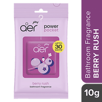 Godrej Aer Power Pocket - Long Lasting Bathroom Fragrance, Berry Rush, 10 g - GROFOO