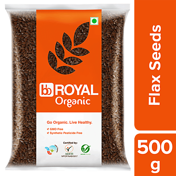 bb Royal Organic - Flax Seeds, 500 g - GROFOO