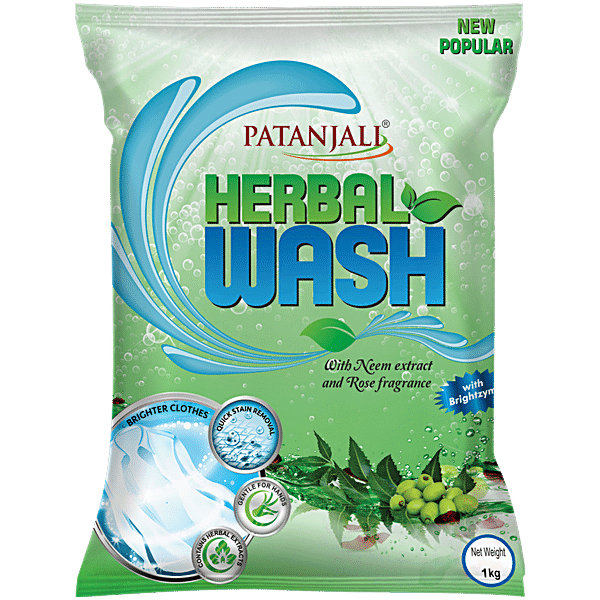 Patanjali Herbal Wash Detergent Powder, 1 kg - GROFOO