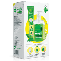 Godrej Protekt Mr.Magic Powder to Liquid Handwash - Neem & Aloe Vera, Protection Against Germs, 9 g (Empty Bottle + Refill ) - GROFOO