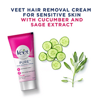 Veet Pure Hair Removal Cream - For Women, With No Ammonia Smell, Normal Skin, 30 g - GROFOO