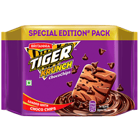 Britannia Tiger Krunch Choco Chips Biscuits, 400 g - GROFOO