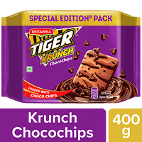 Britannia Tiger Krunch Choco Chips Biscuits, 400 g - GROFOO