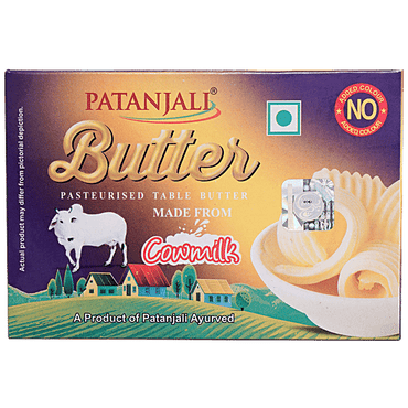 Patanjali Pasteurised Table Butter, 100 g Carton - GROFOO