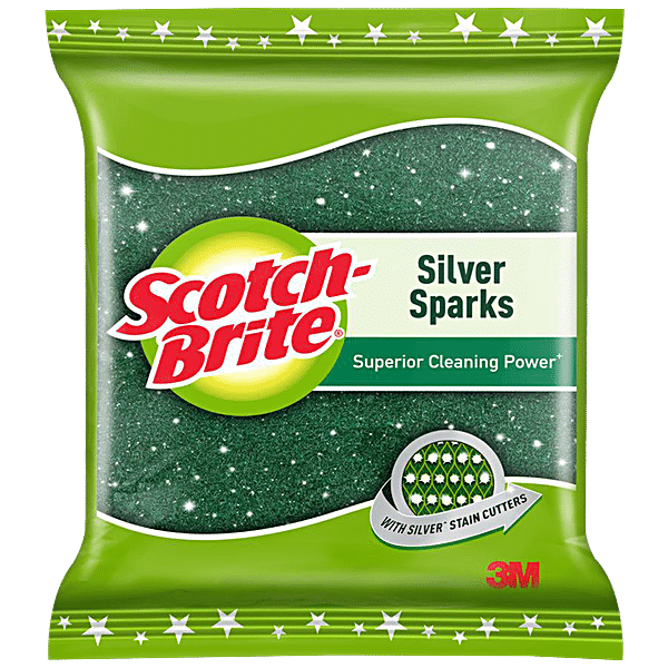 Scotch brite Silver Sparks Scrub Pad, 1 pc - GROFOO