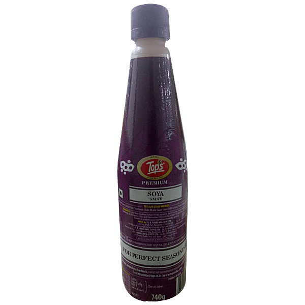 Tops Soya Sauce - Premium Quality Seasoning, For Chinese, Thai Cooking, 740 g HDPE Bottle - GROFOO