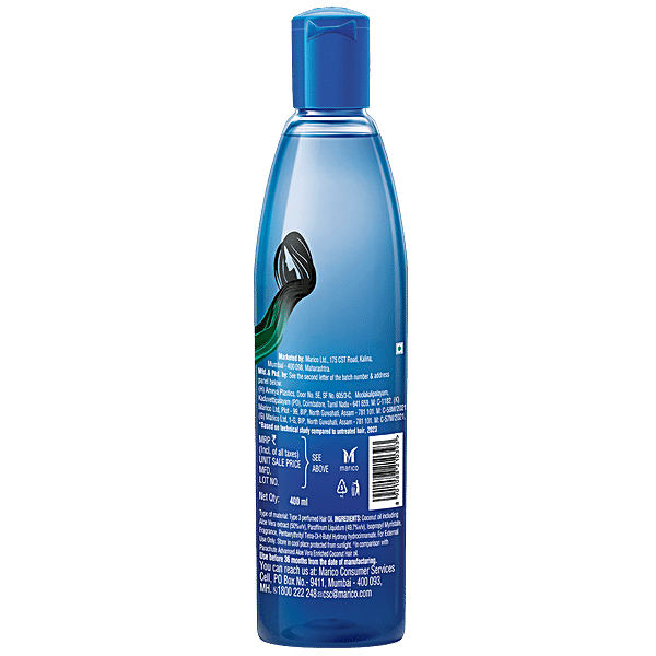 Parachute  Advansed Aloe Vera Enriched Coconut Hair Oil Gold With 5X Aloe Vera For Soft Hair, 400 ml - GROFOO