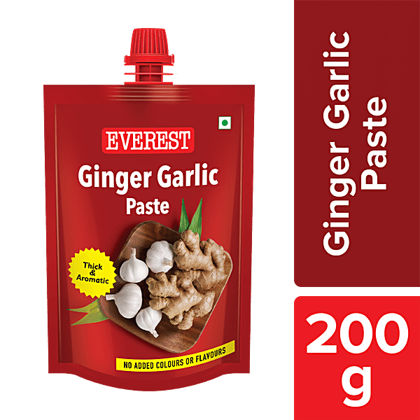 Everest Ginger Garlic Paste - No Added Colours & Flavours, 200 g - GROFOO