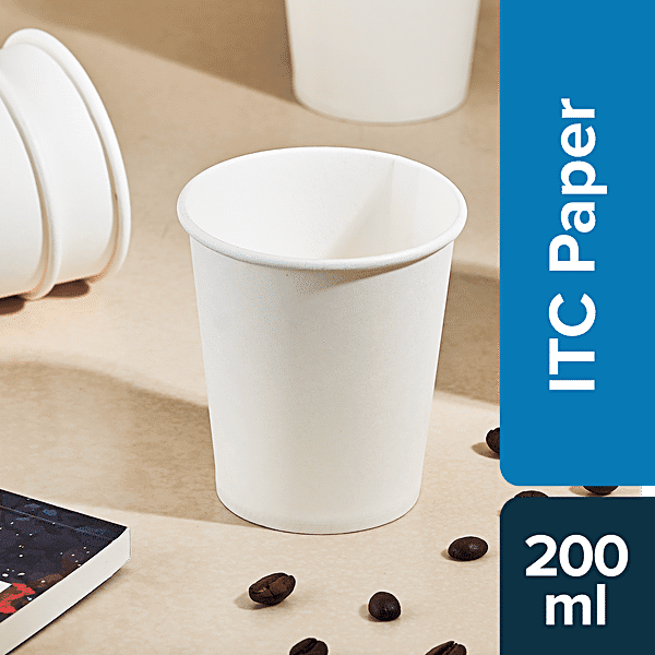 bb home Disposable Party Paper Cups/Glass, 200 ml (Pack of 25) - GROFOO