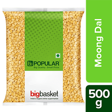 bb Popular Moong Dal/Hesaru Bele, 500 g Pouch - GROFOO