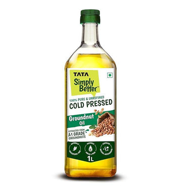 Tata Simply Better Pure & Unrefined Cold Pressed Groundnut (Peanut) Oil - GROFOO