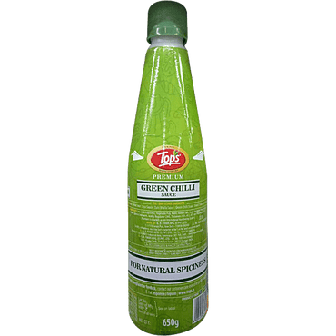 Tops Sauce - Green Chilli, 650 g Bottle - GROFOO