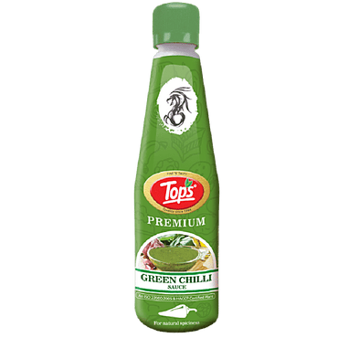 Tops Sauce - Green Chilli, 650 g Bottle - GROFOO