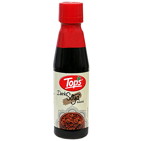 Tops Dark Soya Sauce, 220 g Bottle - GROFOO