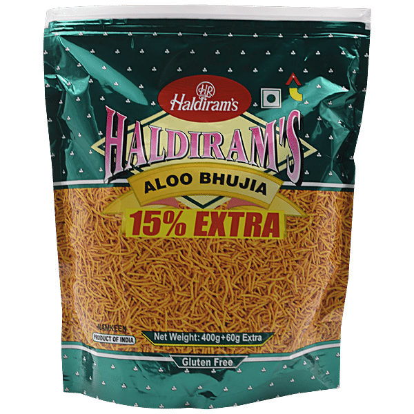 Haldiram's Aloo Bhujia Namkeen, 400 g Pouch - GROFOO