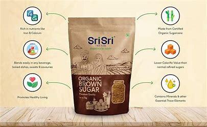 SHRI SHRI ORGANIC  SUGAR BROWN 1KG - GROFOO