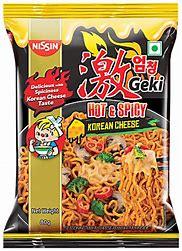 Nissin Korean Cheese Flavour Hot &amp; Spicy 1pc - GROFOO